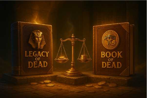 Comparaison Legacy of Dead vs Book of Dead : quelles différences de RTP ?